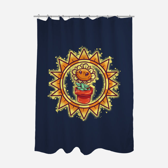 Super Sunflower-None-Polyester-Shower Curtain-nickzzarto