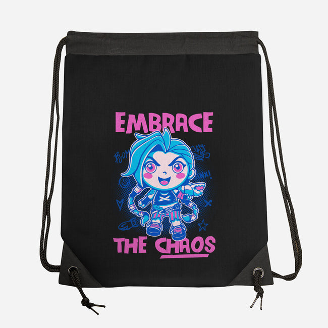 Embrace The Chaos-None-Drawstring-Bag-paulagarcia