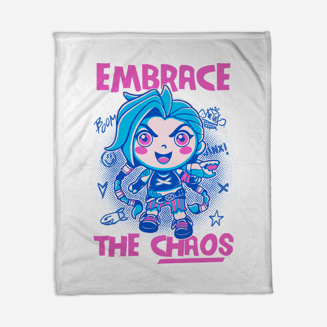 Embrace The Chaos-None-Fleece-Blanket-paulagarcia