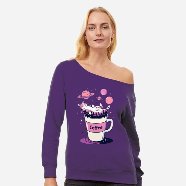 Galactic Coffee-Womens-Off Shoulder-Sweatshirt-Jasonza