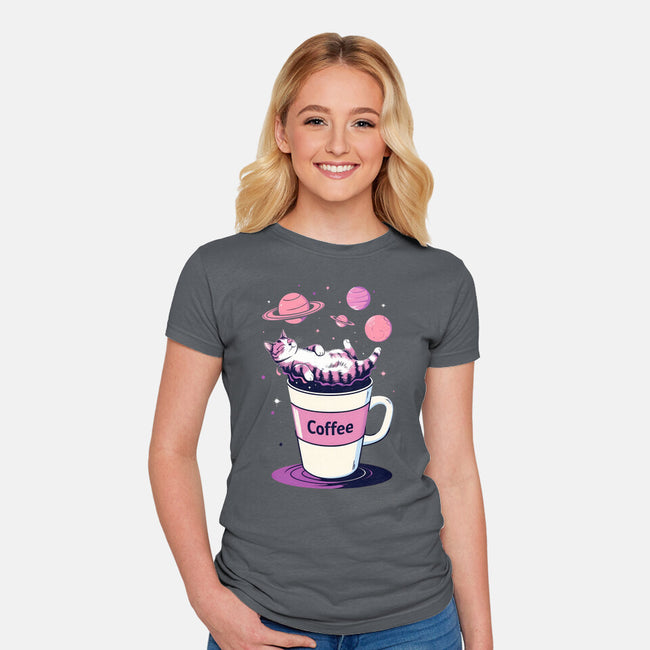 Galactic Coffee-Womens-Fitted-Tee-Jasonza