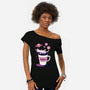 Galactic Coffee-Womens-Off Shoulder-Tee-Jasonza