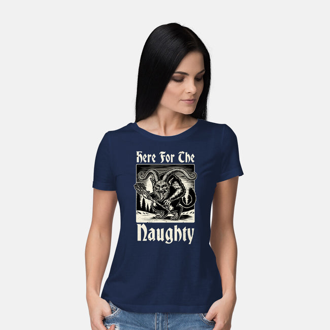 Naughty Krampus Christmas-Womens-Basic-Tee-Studio Mootant