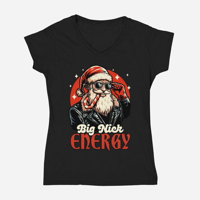 Big Santa Claus Energy-Womens-V-Neck-Tee-Studio Mootant