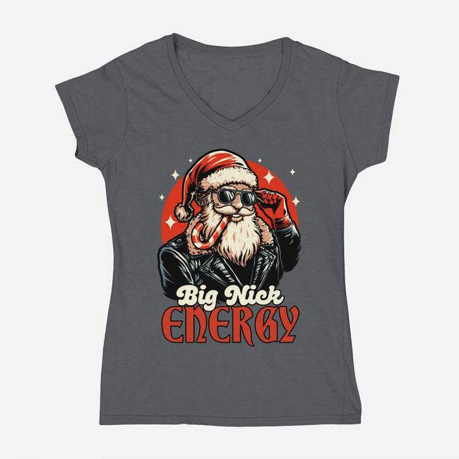 Big Santa Claus Energy-Womens-V-Neck-Tee-Studio Mootant