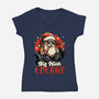 Big Santa Claus Energy-Womens-V-Neck-Tee-Studio Mootant