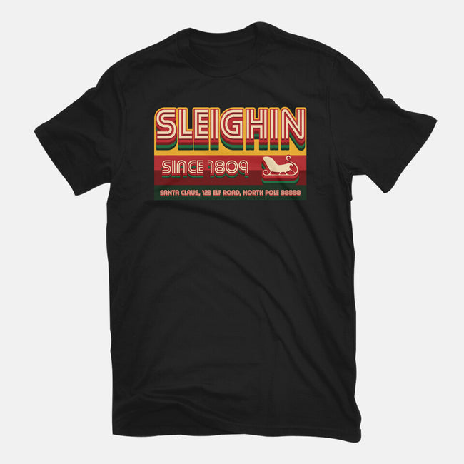 Sleighin Since 1809-Womens-Basic-Tee-Whimsical Thinker