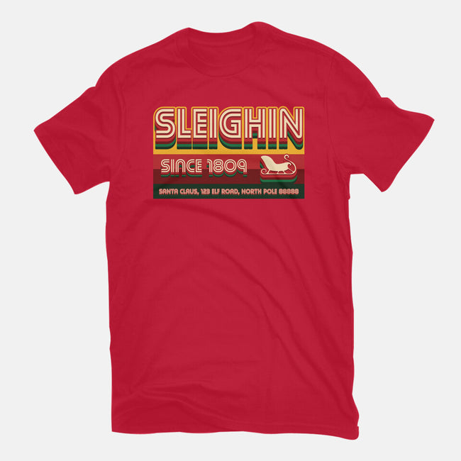 Sleighin Since 1809-Womens-Basic-Tee-Whimsical Thinker