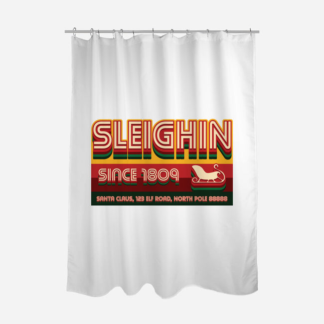 Sleighin Since 1809-None-Polyester-Shower Curtain-Whimsical Thinker