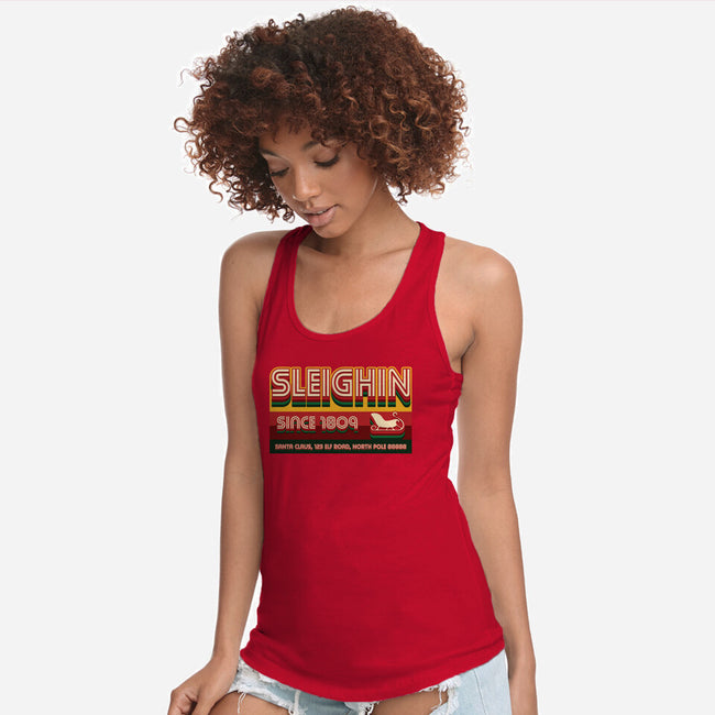 Sleighin Since 1809-Womens-Racerback-Tank-Whimsical Thinker