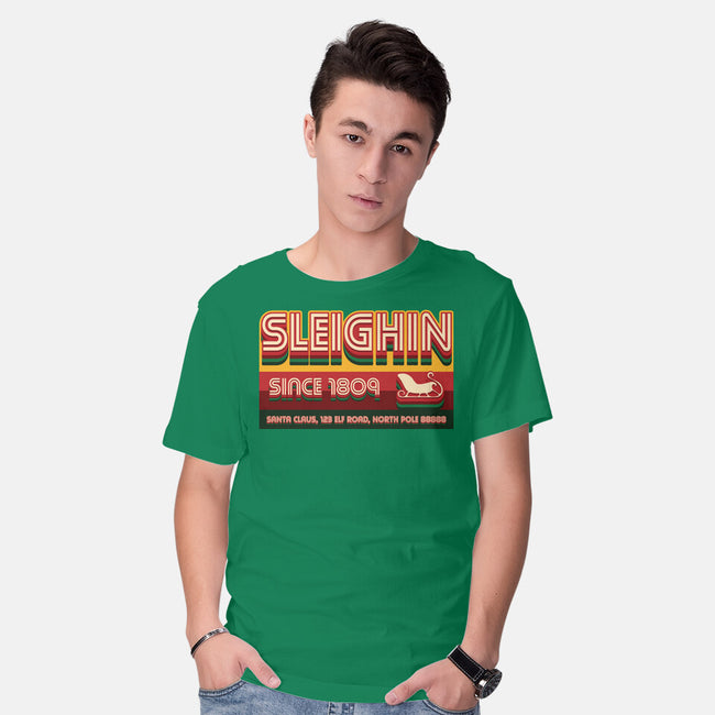 Sleighin Since 1809-Mens-Basic-Tee-Whimsical Thinker