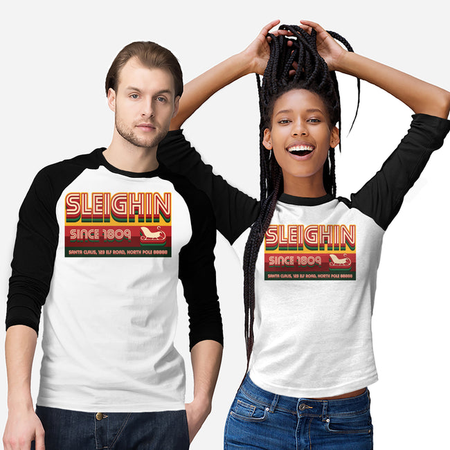 Sleighin Since 1809-Unisex-Baseball-Tee-Whimsical Thinker