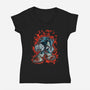 Sonic Beast-Womens-V-Neck-Tee-nickzzarto