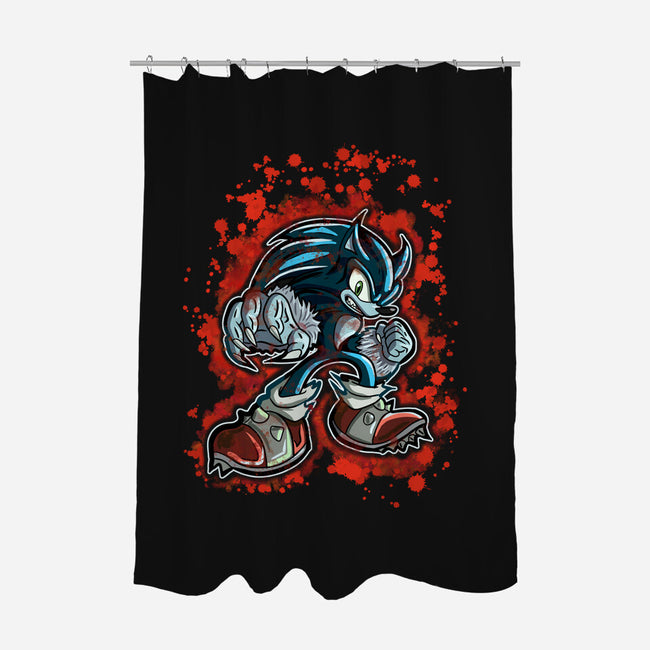 Sonic Beast-None-Polyester-Shower Curtain-nickzzarto