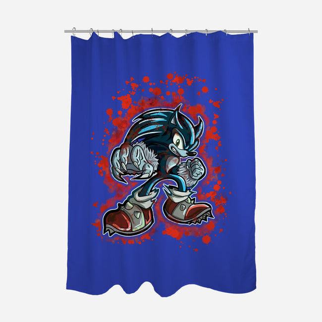 Sonic Beast-None-Polyester-Shower Curtain-nickzzarto