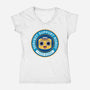 Servbot Emblem-Womens-V-Neck-Tee-LAGELANTEE