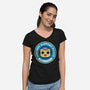 Servbot Emblem-Womens-V-Neck-Tee-LAGELANTEE