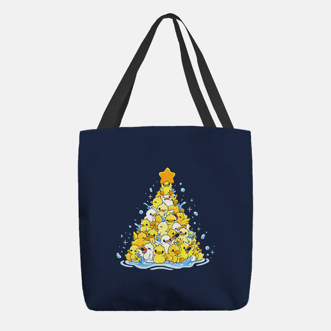 Ducks Christmas Tree-None-Basic Tote-Bag-Vallina84