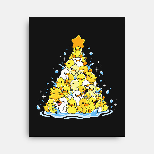 Ducks Christmas Tree-None-Stretched-Canvas-Vallina84