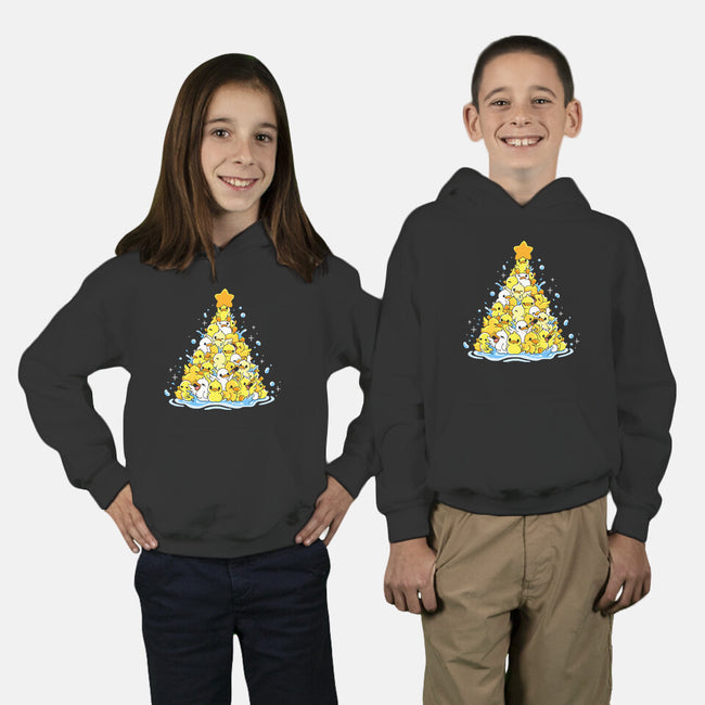 Ducks Christmas Tree-Youth-Pullover-Sweatshirt-Vallina84