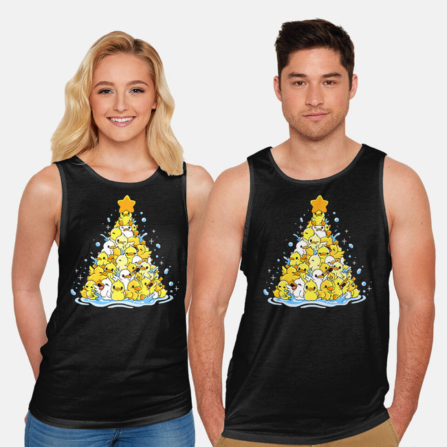 Ducks Christmas Tree-Unisex-Basic-Tank-Vallina84