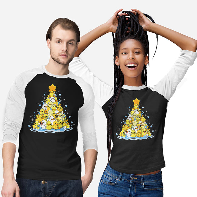 Ducks Christmas Tree-Unisex-Baseball-Tee-Vallina84