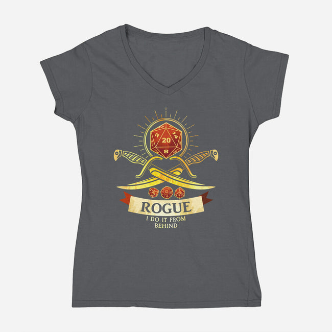 Rogue D20-Womens-V-Neck-Tee-D20 Tees