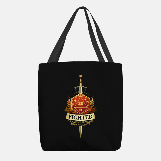 Fighter D20-None-Basic Tote-Bag-D20 Tees