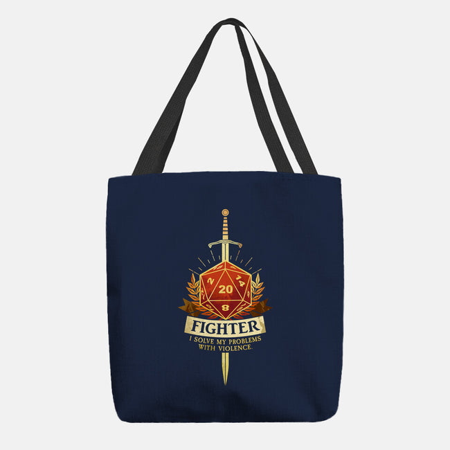 Fighter D20-None-Basic Tote-Bag-D20 Tees