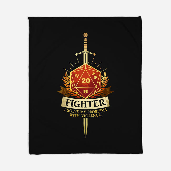 Fighter D20-None-Fleece-Blanket-D20 Tees