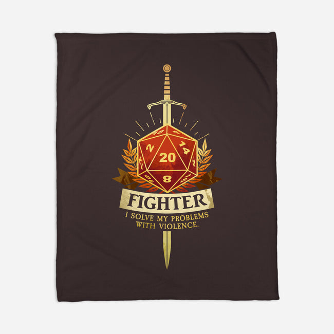 Fighter D20-None-Fleece-Blanket-D20 Tees