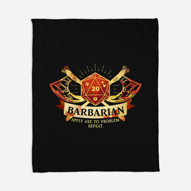 Barbarian-None-Fleece-Blanket-D20 Tees