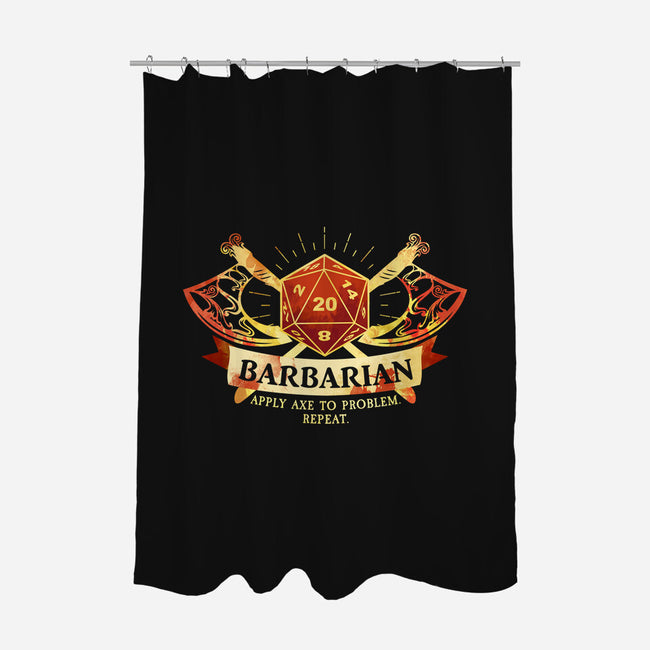 Barbarian-None-Polyester-Shower Curtain-D20 Tees