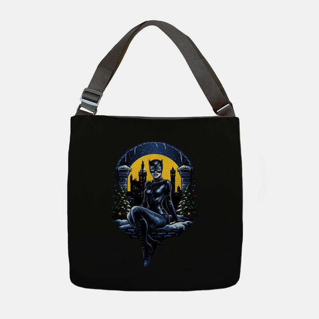 Christmas Kitty-None-Adjustable Tote-Bag-daobiwan