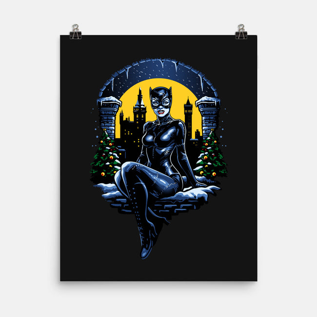 Christmas Kitty-None-Matte-Poster-daobiwan