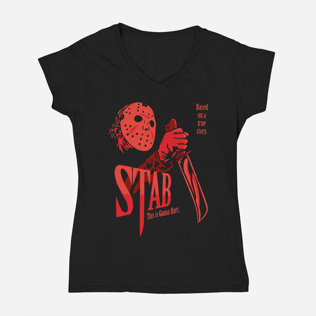 This Is Gonna Hurt-Womens-V-Neck-Tee-dalethesk8er