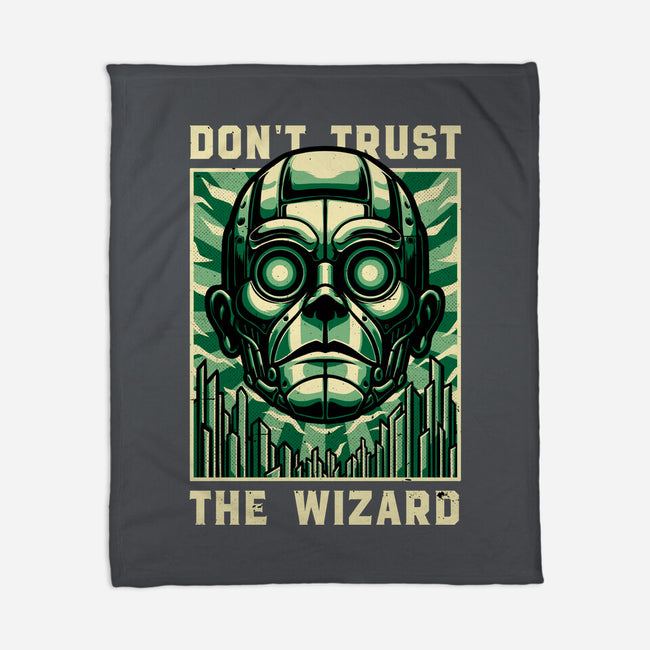 The Wizard Lies-None-Fleece-Blanket-Studio Mootant