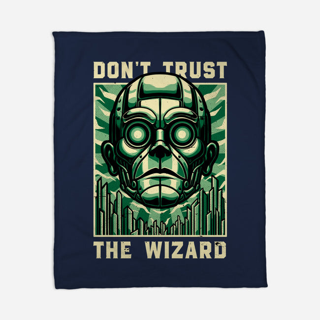 The Wizard Lies-None-Fleece-Blanket-Studio Mootant