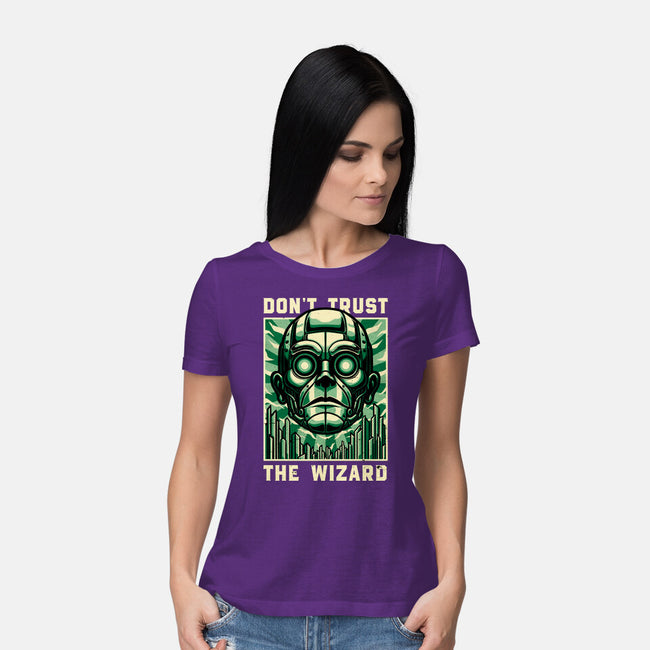 The Wizard Lies-Womens-Basic-Tee-Studio Mootant