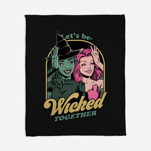 Green Pink Witches-None-Fleece-Blanket-Studio Mootant