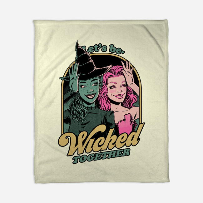 Green Pink Witches-None-Fleece-Blanket-Studio Mootant