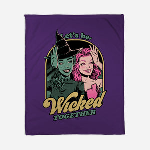 Green Pink Witches-None-Fleece-Blanket-Studio Mootant