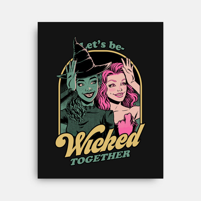 Green Pink Witches-None-Stretched-Canvas-Studio Mootant