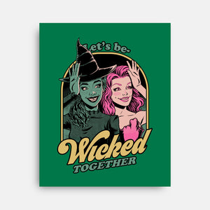 Green Pink Witches-None-Stretched-Canvas-Studio Mootant