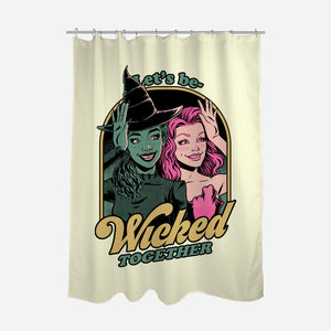 Green Pink Witches-None-Polyester-Shower Curtain-Studio Mootant