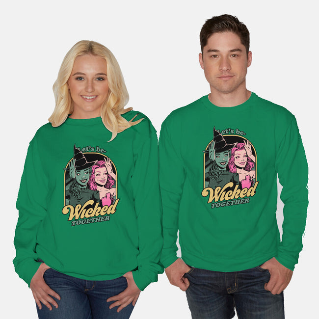 Green Pink Witches-Unisex-Crew Neck-Sweatshirt-Studio Mootant