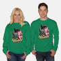 Green Pink Witches-Unisex-Crew Neck-Sweatshirt-Studio Mootant