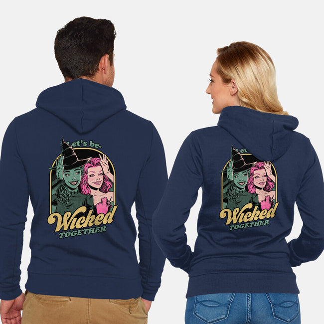 Green Pink Witches-Unisex-Zip-Up-Sweatshirt-Studio Mootant