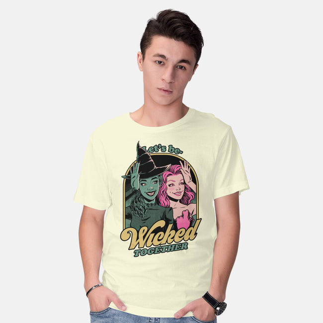 Green Pink Witches-Mens-Basic-Tee-Studio Mootant