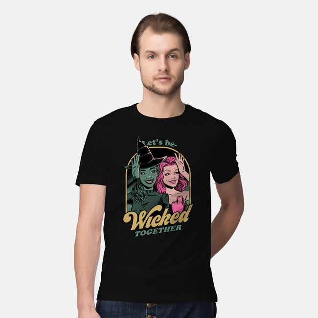 Green Pink Witches-Mens-Premium-Tee-Studio Mootant